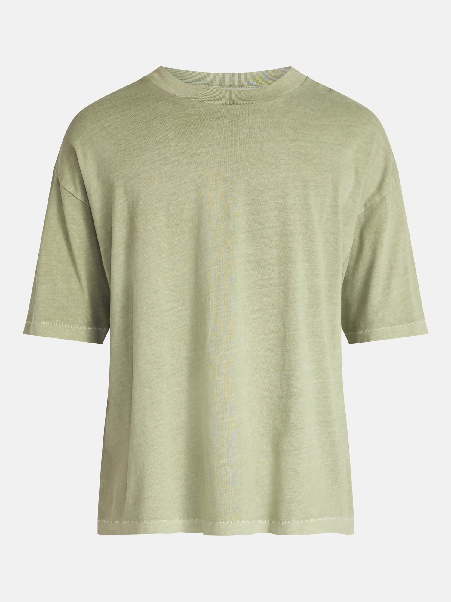 No Boundaries Cotton Oversized Cropped Tee with Short Sleeves, Men's and Big Men's XS-5XL