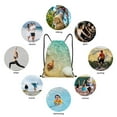 thumbnail image 6 of Honeii Starfish And Seashell On The Beach Print Drawstring Backpack,Drawstring Bags String Backpack Gym Cinch Sack Backpack Sport Bag Draw-Small, 6 of 6