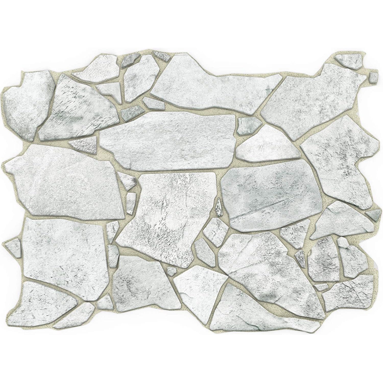 RetroArt 3D Wall Panels, Wild Grey Stone, PVC, 17.5" x 23.75", Cover 2