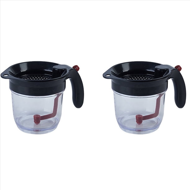 2X Herramienta de Cocina Separador de Grasas con LiberacióN Inferior Separador de Grasas con Filtro Residuo de Sopa Filtro de Aceite Separado