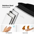 thumbnail image 6 of mVm Kitchen Trash Can, 8 Gal White Step Trash Can with Lid, Smooth Square Garbage Bin for Home Office (White), 6 of 7