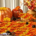 thumbnail image 4 of PMU Thanksgiving Autumn Leaf Assortment Artificial Fall Leaves Decor Harvest Colored Table Decoration Indoor/Outdoor Thanksgiving Party Events Accessory (50/Pkg) Pkg/6, 4 of 6