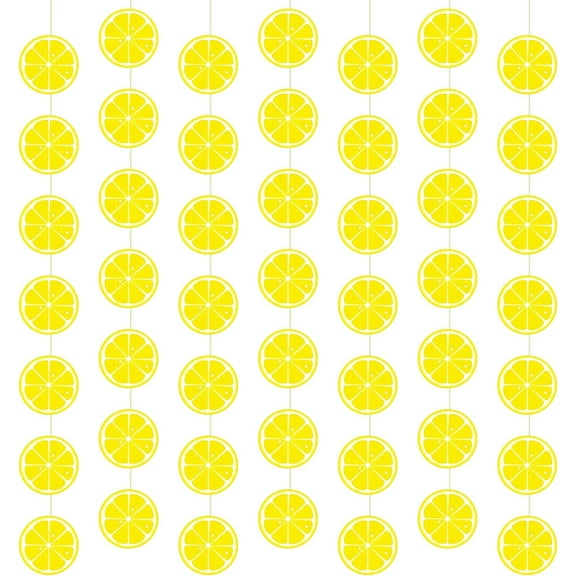 8 Packs Lemon Party Banner Decorations Lemon Paper Garland Summer Paper Hanging Cutouts Summer Fruit Theme Banners for Wedding Birthday Baby Shower Party Supplies Decoration