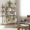thumbnail image 5 of Wallniture Turin 60" Wall Bookshelf, Floating Shelves for Bookcase, Storage Shelves, Wall Book Shelves with Adjustable Standard Rail Bracket System, Rustic Book Shelf for Wall, Burnt, 5 of 9