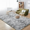 thumbnail image 4 of Debonair Super Soft Shaggy Rugs Fluffy Carpets 5x8 Feet Indoor Modern Plush Area Rugs for Living Room Bedroom Home Decor Upgrade Anti-Skid Rectangular Fuzzy Rug, Light Grey, 4 of 9