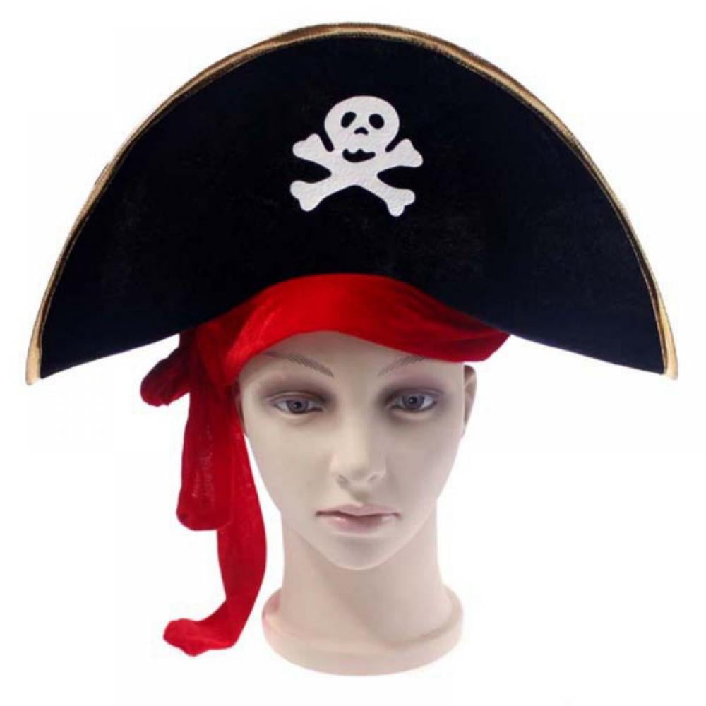 Pirate Black Skull Crossbones Adult Costume Gloves   Pirate Costume Accessory 