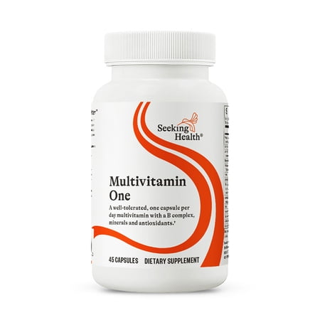 Seeking Health Multivitamin One - Supplement with Zinc  Vitamin B12  & Vitamin A - Magnesium-Free Formula - Multivitamin Supports Methylation & Healthy Aging - 45 Capsules