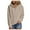 Beige, variant on Hoodies Women Long Sleeve Waffle Knit Sweater 2025 Fall Texture Button Oversized Sweatshirts Winter Dresses with Pockets (Brown,S)