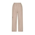 thumbnail image 3 of JWZUY Women's Straight Cargo Hiking Pants with Pockets Lightweight Quick Dry Stretch Drawstring Cargo Pants Khaki XL, 3 of 6