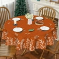 thumbnail image 2 of Fall Tablecloth 60x60 Inch Round, Fall Decor Leaves Table Cloths Seasonal Autumn Thanksgiving Decorations for Home Scallop Edge Waterproof Party Dining Table Cover, 2 of 6