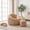 khaki, variant on Giant Pink Faux Fur Bean Bag Chair Oversized Shell-Shaped Floor Sofa for Gaming and Reading