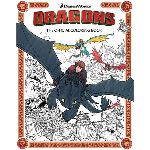 DreamWorks Dragons: The Official Coloring Book, (Paperback)