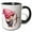 Black/White, variant on 3drose, Cute Little Boy Cupid Illustration, 11oz Two-tone Green Mug