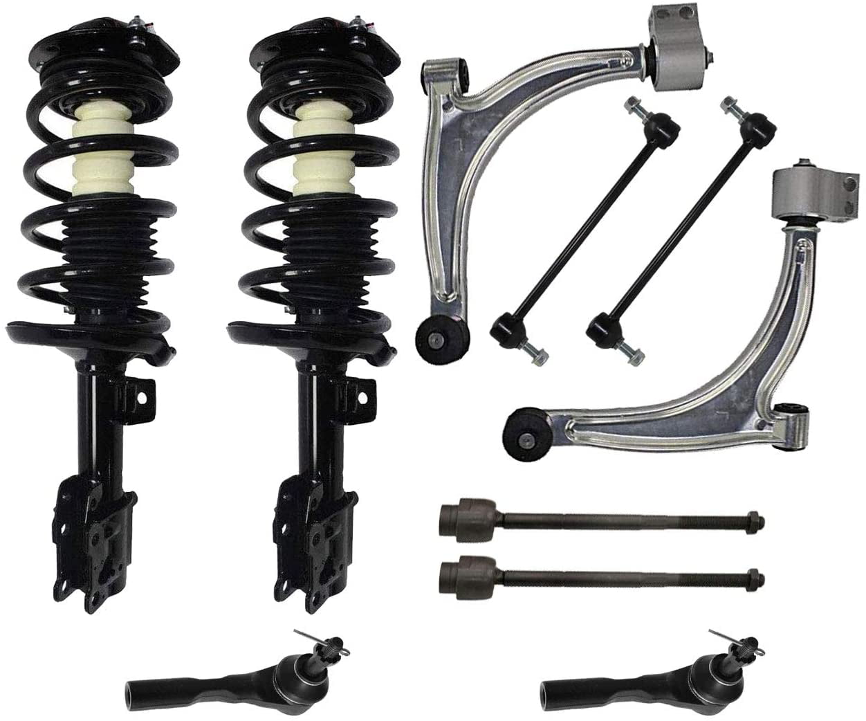 4 Pc Suspension Kit Front Control Arms w/ Ball Joints with 300mm Sway Bar Links