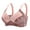 Pink, variant on Padded Bra Women Leopard Print Front Buckles Underwear No Underwire Close Bra Women's Plus Size T-Shirt Bra, Style 1930, Black 42B