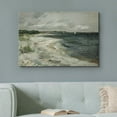 thumbnail image 3 of PixonSign Canvas Print Wall Art Ocean Wave Beach Shore Landscape Nature Wilderness Illustrations Fine Art Decorative Farmhouse/Country Relax/Calm/Cozy Multicolor Zen for Bedroom - 16"x24", 3 of 4