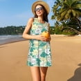 thumbnail image 3 of Gaeub Robe Sans Manches à Fleurs de Lotus pour Femmes, Robe Décontractée de Plage, Robe d'Été Maxi Ample avec Poches, 3 of 7