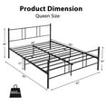 thumbnail image 3 of Gymax Lit Plateforme Format Grand avec Tête de Lit Base de Matelas Robuste Chambre, 3 of 10