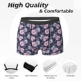 thumbnail image 2 of Men's Boxer Briefs, Light pink flowers Soft Comfy Mens Underwear Boxer Briefs Breathable With Widen Waist, 2 of 7