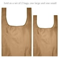 thumbnail image 3 of Wrapables JoliBag Nylon Reusable Grocery Bag, 2 Pack, Tan, 3 of 6