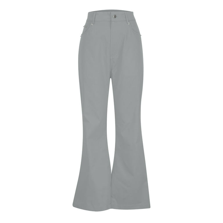 High Waisted Bell Bottom Fringe Pants - Gray – Noralina Freedom Designs