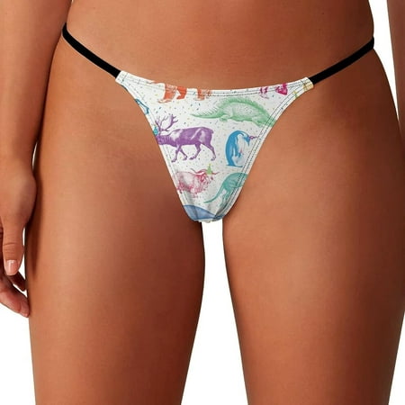 

Party AnimalsWomen s Bikini Panty Sexy Thong G String T-Back Cute Funny Underwear Panties