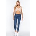 thumbnail image 2 of Short Sleeve V-neck Front Knot Detail Sweater Knit Crop Top, 2 of 5