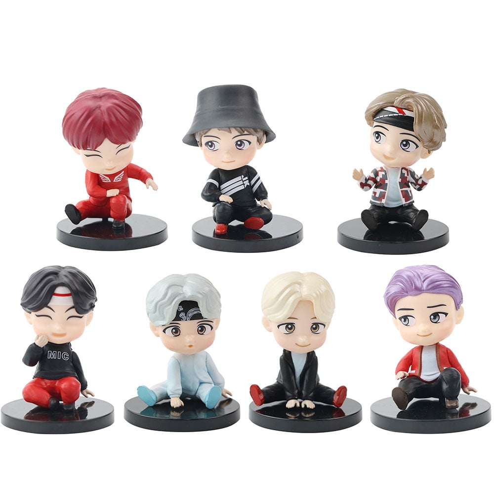 Willstar 7Pcs Set BT21 POPS Figure Doll  Kpop Bts  Bangtan 