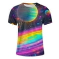 thumbnail image 5 of Yanghang Men Summer Tops T Shirts For Man Men's Casual Sky Printed Round Neck Short Sleeved T-Shirt Top Summer Tops For Men, 5 of 5