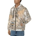 thumbnail image 3 of Kdxio World Map With Animals Print Men Hoodies Casual Hoodies for Men with Zip Pockets Full Zip Long Sleeve Sweatshirt Sports Hooded Jacket-Medium, 3 of 5