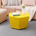 thumbnail image 4 of UPHA 28-inch Outdoor Concrete Coffee Table, Patio Hexagon Side Table for Outside Yard, Deck, Living Room, Bedroom, Lemon Yellow, 4 of 10