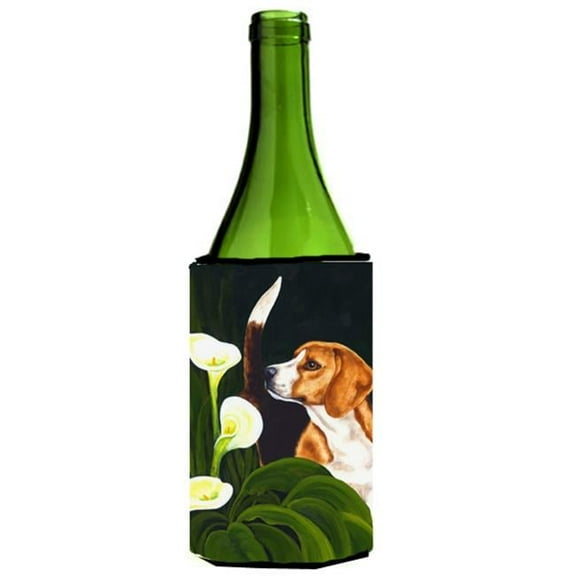 Beagle Lillies Wine Bottle Can cooler Hugger