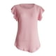 thumbnail image 5 of Blusa Camiseta de Verano Fiudx moda Mujer Cuello Redondo Manga Corta Sólida Suelta, 5 of 6