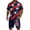 Navy, variant on Men's US 250 Years Anniversary 2 Piece Summer Outfits Casual Patriotic Short Sleeve Button Down Shirt Beach 4th of July Loose Shorts Sets