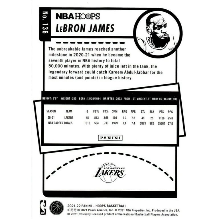 Los Angeles Lakers 2021 2022 Hoops Factory Sealed Team Set with LeBron James