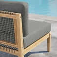 thumbnail image 7 of Lounge Sofa Middle Chair, Grey Gray Natural, Teak Wood, Outdoor Patio Balcony Cafe Bistro Garden Hospitality Restaurant, Modern Contemporary HB34226, 7 of 7