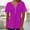 Purple, variant on ALLLIST Blue Tops for Women Trendy Short Sleeve V-Neck Solid T-Shirts Button Pleated Casual Spring Blouse