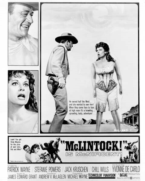 McLintock 1963 John Wayne Maureen O'Hara Stefanie Powers poster art ...