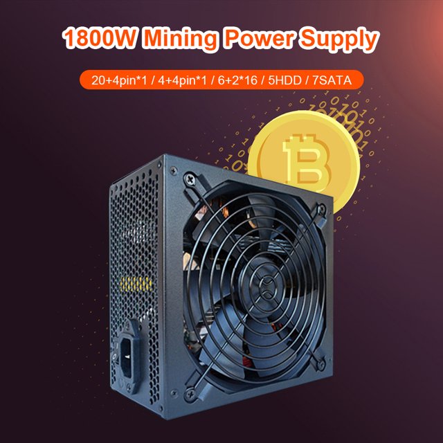 Fuente de alimentación ATX 1800W Miner con cable Soporte 8 Tarjeta gráfica 220V Alimentación
