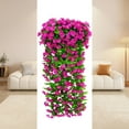thumbnail image 4 of JoyMoreHome Artificial Hanging Flowers, 2pcs Fake Morning Glory Vine Faux Flower Garland Plastic Plants for Indoor Outdoor Wall Garden Wedding Home Party Decor, 4 of 5