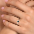 thumbnail image 4 of Gem Stone King 10K Two Tone Gold Blue Diamond Engagement Ring for Women | 0.27 Cttw | Round 4MM | Gemstone April Birthstone | Size 9, 4 of 6
