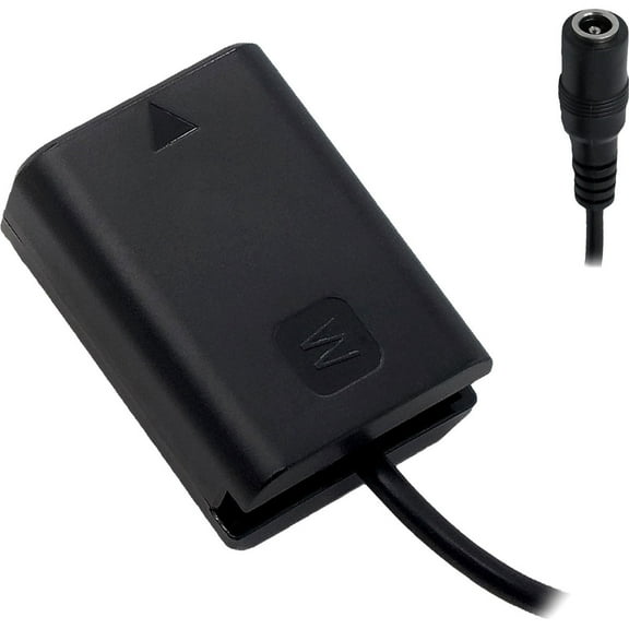 Tilta 41" NP-FW50 Dummy Battery to 5.5/2.5mm Female Barrel Power Cable for Tilta Universal Battery Plate & Sony A6/A7 Cameras