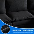 thumbnail image 6 of Dextrus Sectional Sofa with Ottoman, 108" L Shape Modern 4 Seat Cloud Couch with Pillow-Armrest, Black, 6 of 10
