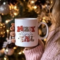 thumbnail image 4 of Christmas Leopard Print Coffee Mugs, Farmhouse Merry Christmas Yall Ceramic Coffee Mug, Christmas Holiday Drinking Party Mugs for Coffee Tea Hot Coco Lattes, 11oz Ceramic Cup White, 4 of 6