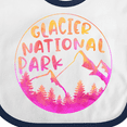 thumbnail image 4 of Inktastic Glacier National Park Montana Pink Mountains Boys or Girls Baby Bib, 4 of 4