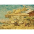 thumbnail image 2 of Félix Ziem 14x11 Black Ornate Wood Framed Double Matted Museum Art Print Titled: Constantinople, Le Kiosque Des Janissaires (1880 -1885), 2 of 5