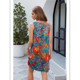 thumbnail image 5 of Vestido de Verano Sin Mangas con Escote en V y Flores de Hojas L, 5 of 8