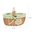 thumbnail image 2 of MLINS for Wicker Storage Basket Storage Decoration Shopping 25X19CM Green, 2 of 8