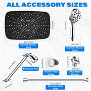 Doulami 8-Setting High Pressure Shower Heads Dual Showerhead Combo 12