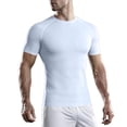 thumbnail image 3 of yillto Men Big and Tall Top Mock Neck Short Sleeve Shirts 3 Pack Undershirt Pullover Solid Color Tshirts, 3 of 5